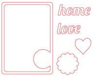 Home Circle Card - Digital Cut Files