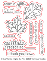 I Give Thanks - Digital Cut Files