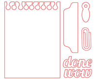 Memo Pad Card - Digital Cut File