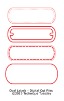 Oval Labels - Digital Cut Files