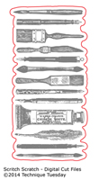 Pens & Brushes - Digital Cut File