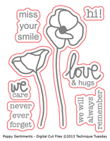 Poppy Sentiments - Digital Cut Files