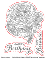 Ranunculus - Digital Cut Files