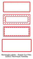 Rectangle Labels - Digital Cut Files