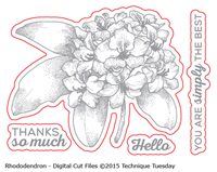 Rhododendron - Digital Cut Files