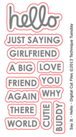 Say It - Hello - Digital Cut File