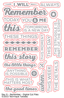 Say It - Remember - Digital Cut Files