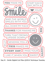 Say It - Smile - Digital Cut Files