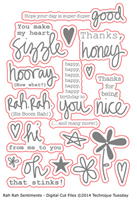 Rah Rah Sentiments - Digital Cut Files