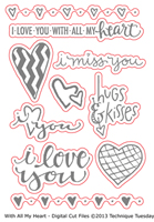 With All My Heart - Digital Cut File