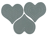 Puffy Hearts Trio - DIY Steel Die