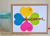 Four Awesome Hearts Card
