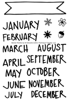 Banner Months by Ali Edwards