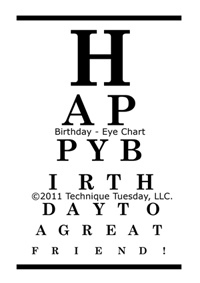 Birthday - Eye Chart