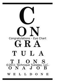 Congratulations - Eye Chart