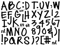 Handwritten by Ali Edwards, Capitals Large