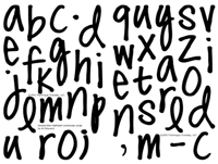 Handwritten by Ali Edwards, Lowercase Large