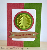 Happy Holidays Tree Card