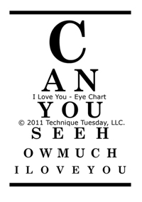 I Love You - Eye Chart