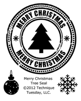 Merry Christmas Tree Seal