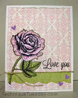 Purple Love You Card
