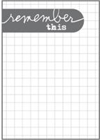 Remember This by Ali Edwards - Story Cards - Gray <s>$4.99</s>