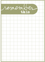 Remember This by Ali Edwards - Story Cards - Green <s>$4.99</s>