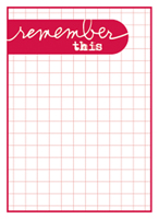 Remember This by Ali Edwards - Story Cards - Red <s>$4.99</s>