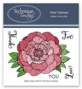Gallica Rose Flower Stamp Set