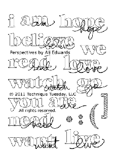 Perspectives by Ali Edwards Stamp Set