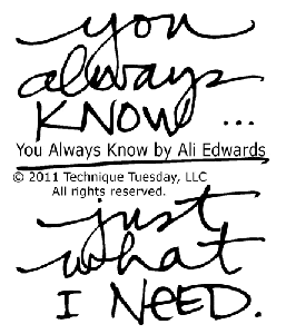 You Always Know - Stamp Set by Ali Edwards
