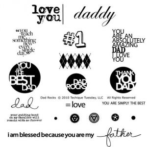 Dad Rocks Stamp Set by Ali Edwards