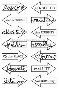 Explore Arrows Stamp Set by Ali Edwards