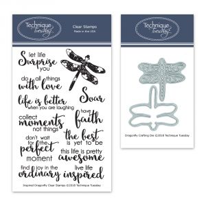 Inspired Dragonfly Stamp Set and Dragonfly Crafting Dies Bundle