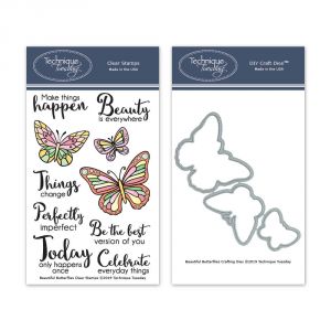 Beautiful Butterflies Stamp Set with Matching Dies