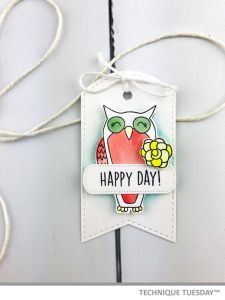 Happy Day Owl DIY Gift Tag