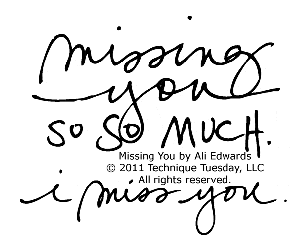 Missing You by Ali Edwards Stamp Set