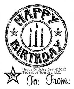 Happy Birthday Seal Clear Stamp Set