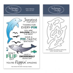 Drew & Darcy the Dolphins Stamp Set and Matching Dies