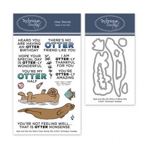 Opal & Otis the Otters Clear Stamps with Matching Dies
