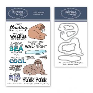 Walt & Wanda the Walrus Clear Stamps with Matching Dies