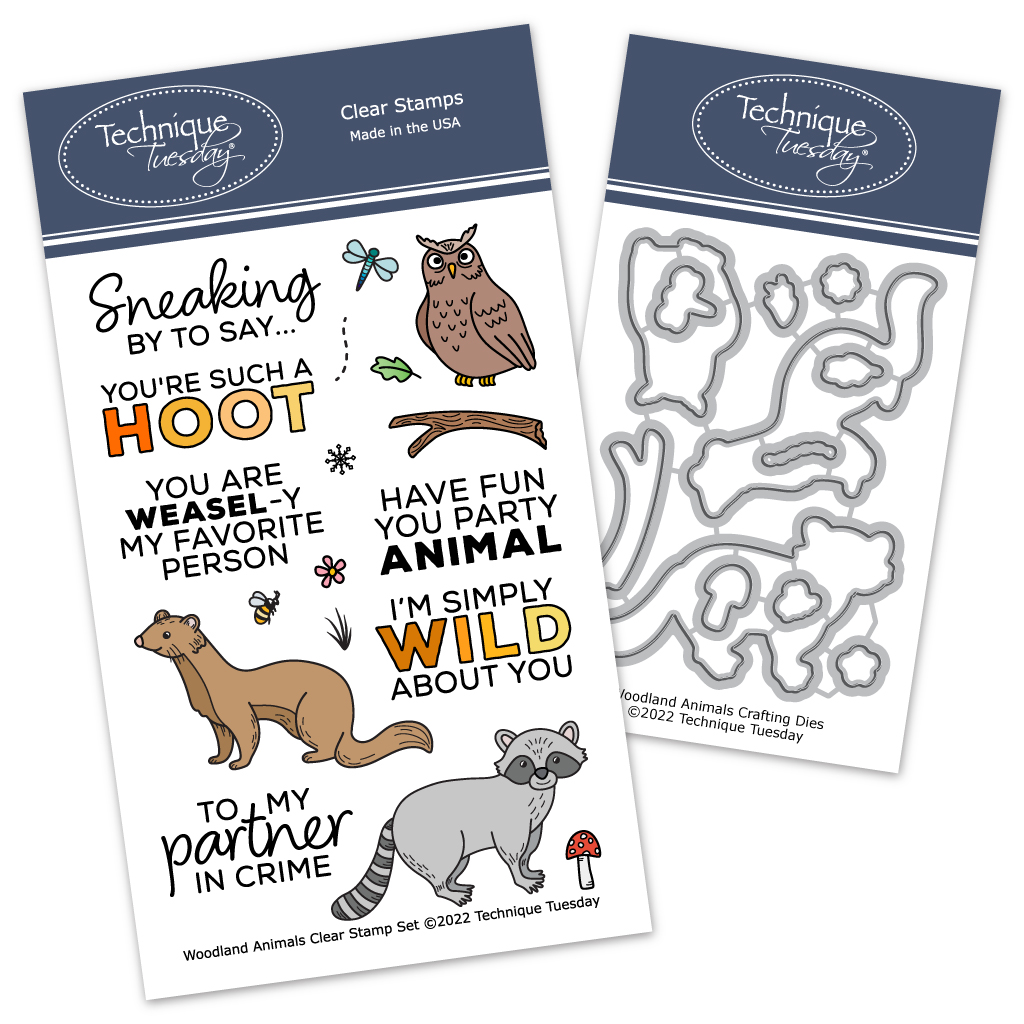 Woodland Animal Clear Stamps with Cutting Dies | Technique Tuesday
