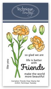 Carnation Friends Stamp Set