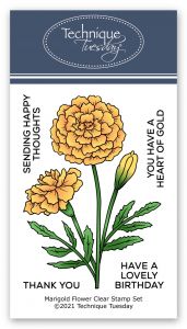 Marigold Flower Stamp Set