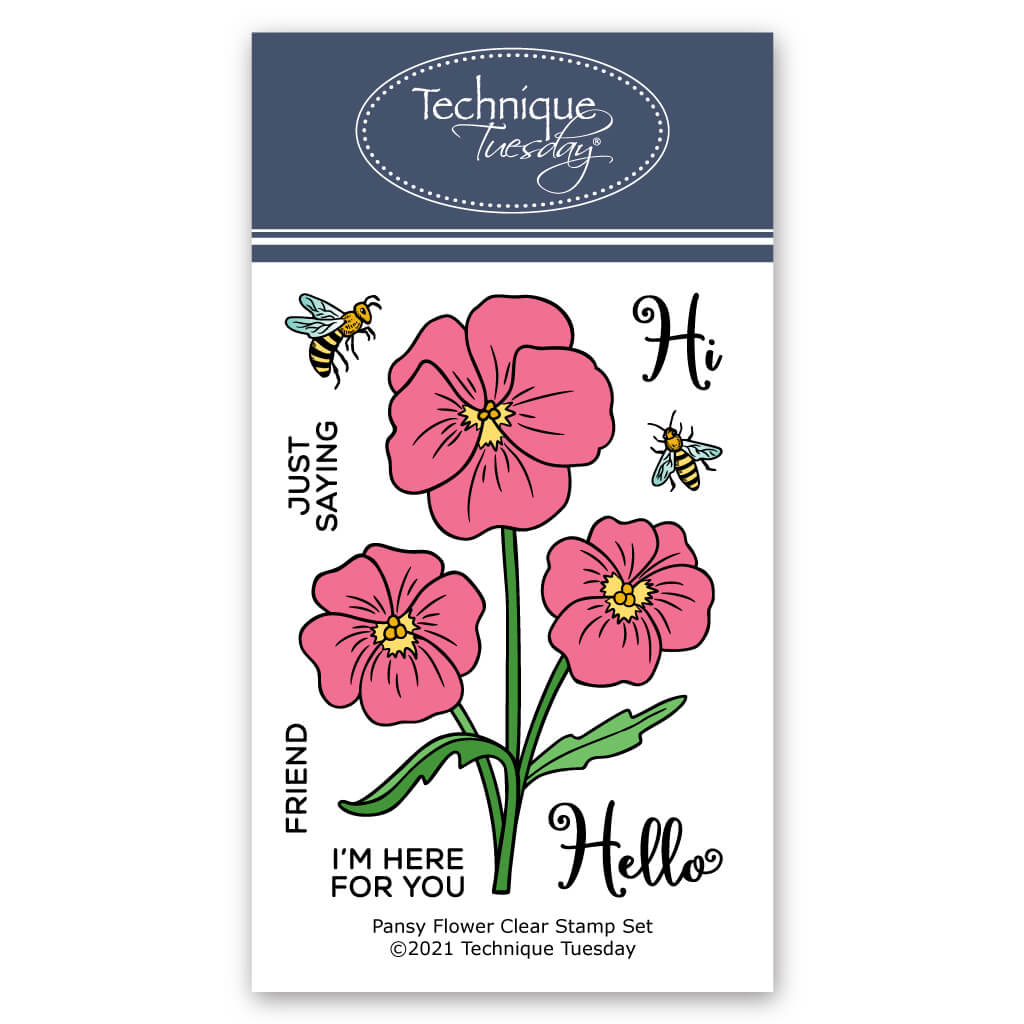 Pansy Flower Stamp Set | Technique Tuesday