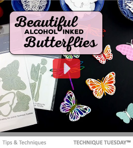 How to Make Beautiful Butterfly Accents with Alcohol Inks - Technique Video