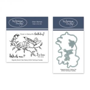 Magnolia Branch Stamp Set with Matching Dies