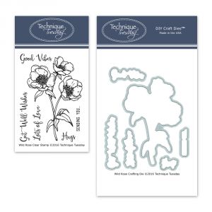 Wild Rose Stamp Set with Matching Dies