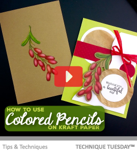 Colored Pencils with Kraft Cardstock - Technique Video