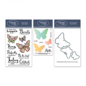 Beautiful Butterflies Stamps & Silhouettes & Matching Dies Bundle